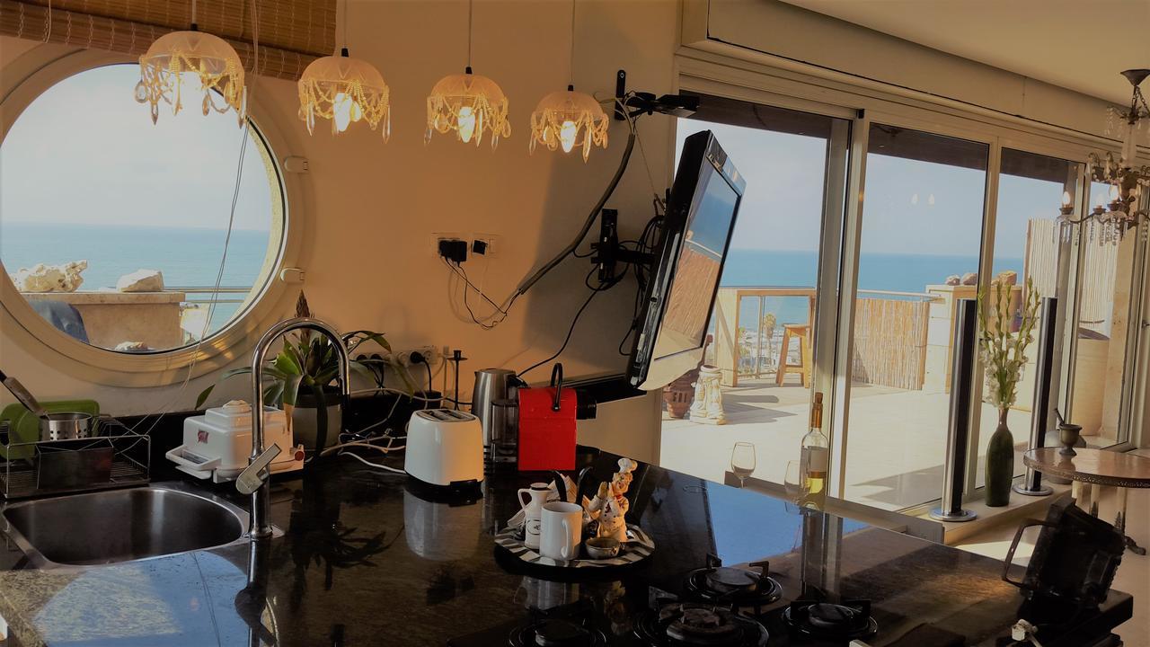 Jaffa Family Penthouse, Sea Front , 3Br, 2Ba, Leilighet Tel Aviv Eksteriør bilde